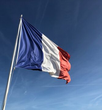 Yugoslavia flag under blue sky